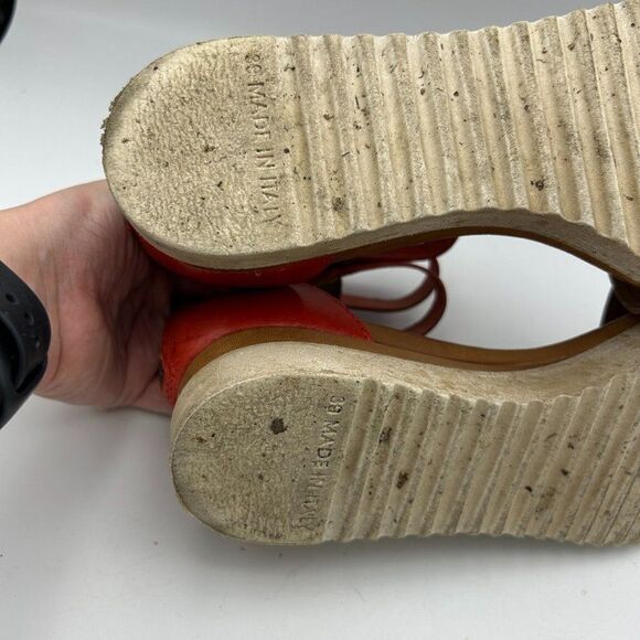 Sundance 38 Lug Sole Back Zip Leather Sandals - Slight Flaw - Picture 12 of 12